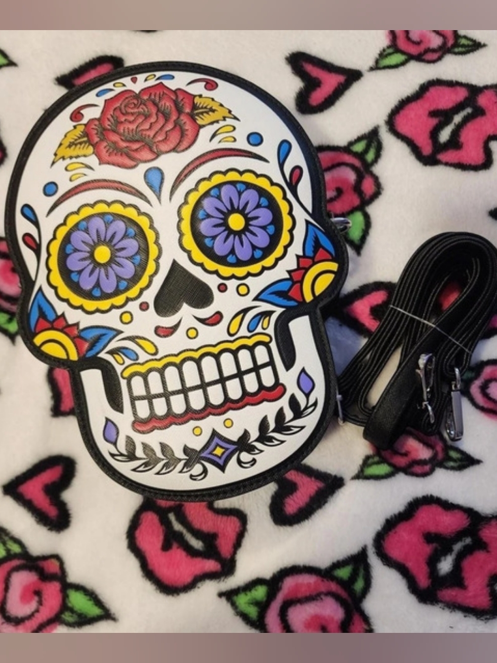 Sugar Skull / Day of the Dead Crossbody Bag NWOT